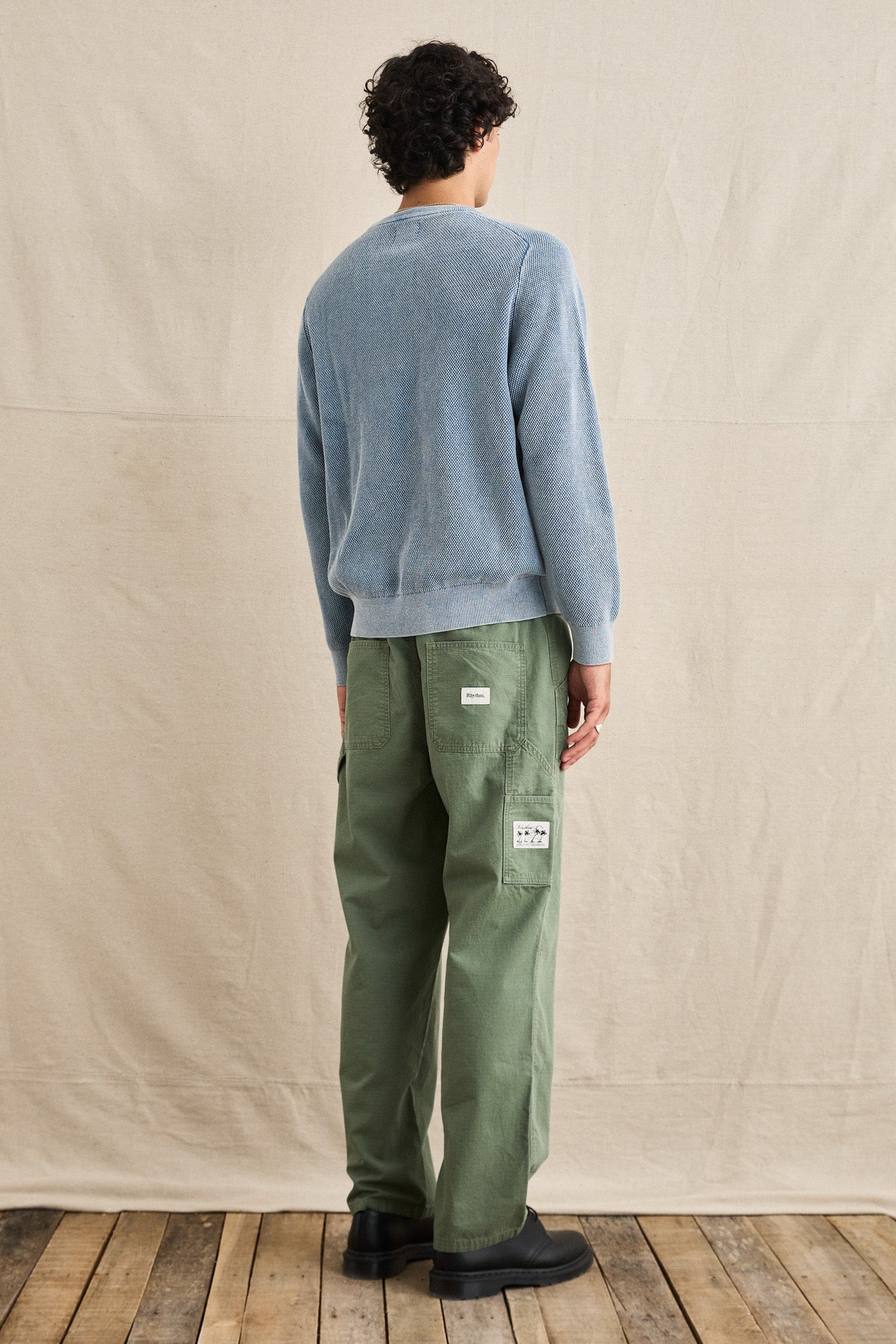 POLU CREW KNIT WASHED BLUE