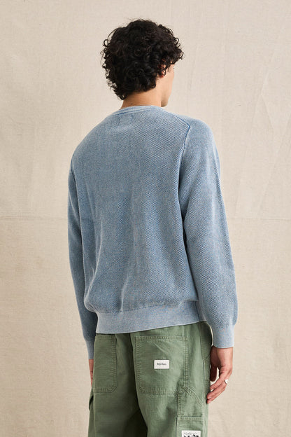 POLU CREW KNIT WASHED BLUE