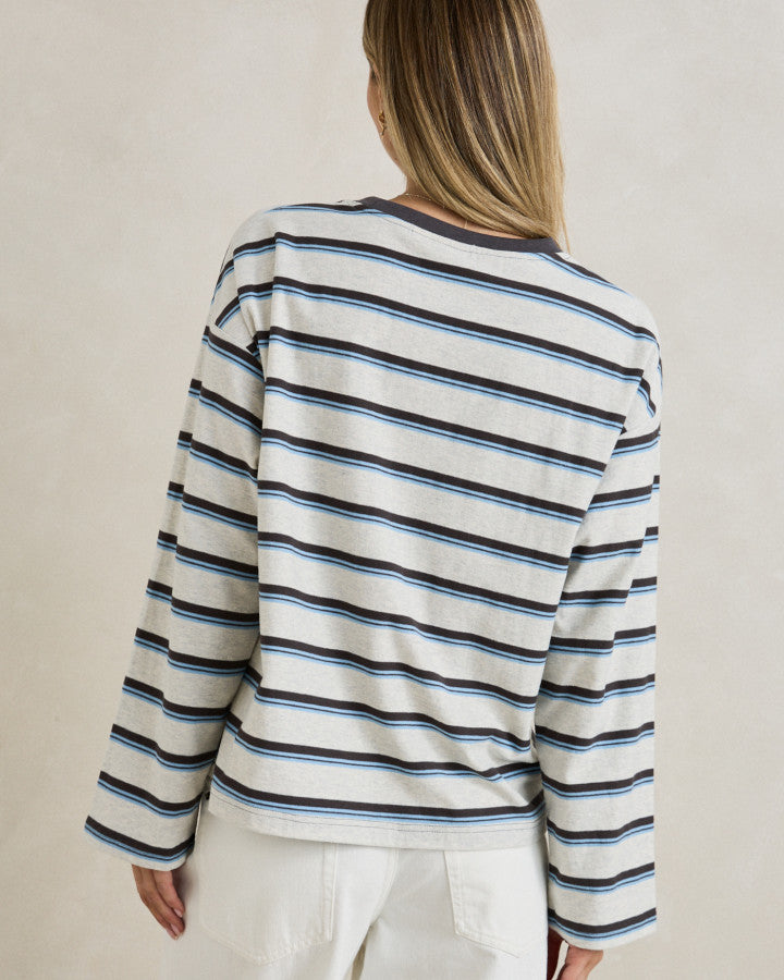 PORTO STRIPE LONG SLEEVE grey