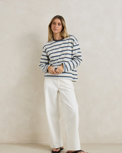 PORTO STRIPE LONG SLEEVE grey