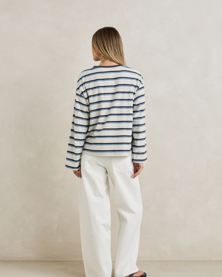 PORTO STRIPE LONG SLEEVE grey