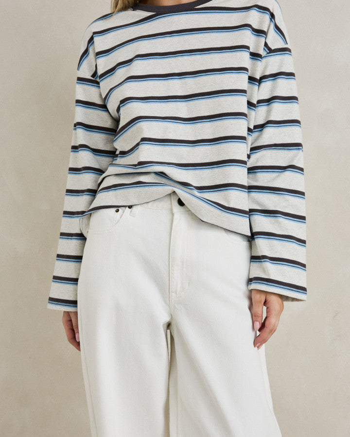 PORTO STRIPE LONG SLEEVE grey