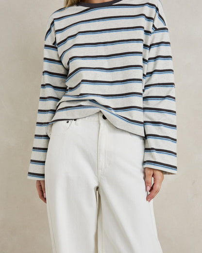 PORTO STRIPE LONG SLEEVE grey