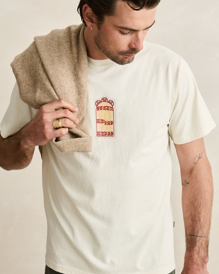 PRESSED PETAL VINTAGE SS T-SHIRT ecru