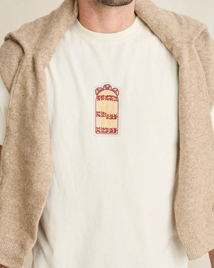PRESSED PETAL VINTAGE SS T-SHIRT ecru