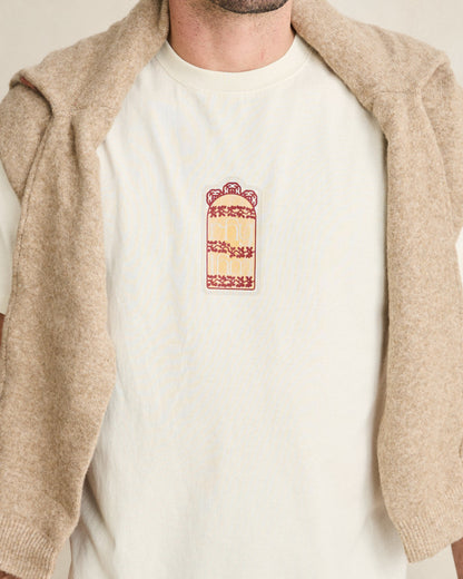 PRESSED PETAL VINTAGE SS T-SHIRT ecru