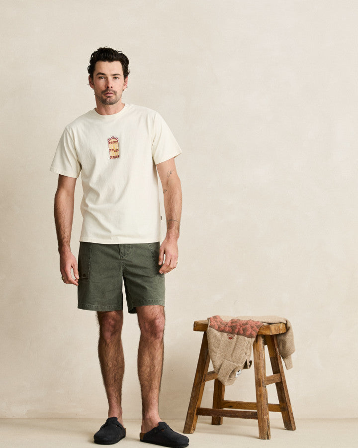 PRESSED PETAL VINTAGE SS T-SHIRT ecru