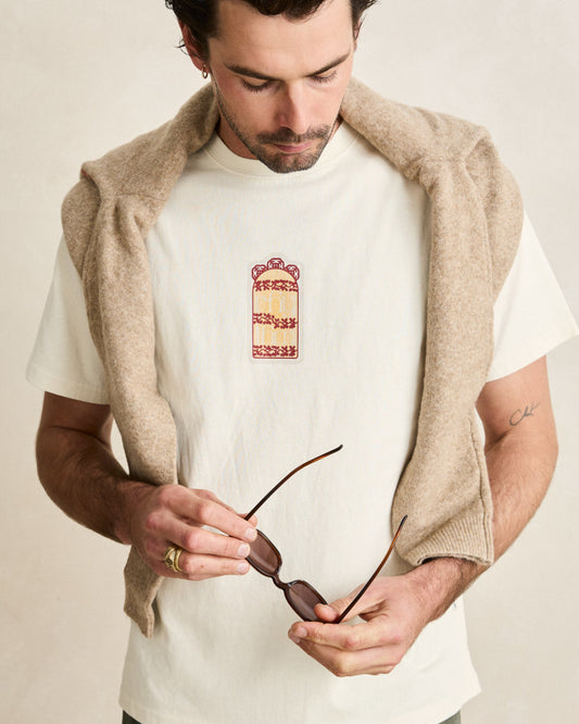 PRESSED PETAL VINTAGE SS T-SHIRT ecru