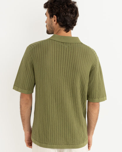 RELAXED KNIT SS POLO SAGE
