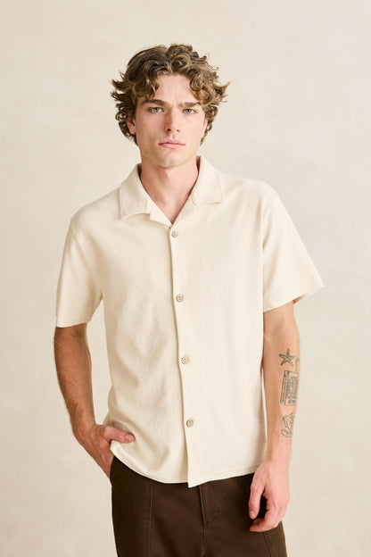 REVERSE TERRY SS SHIRT natural