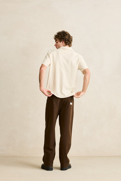 REVERSE TERRY SS SHIRT natural