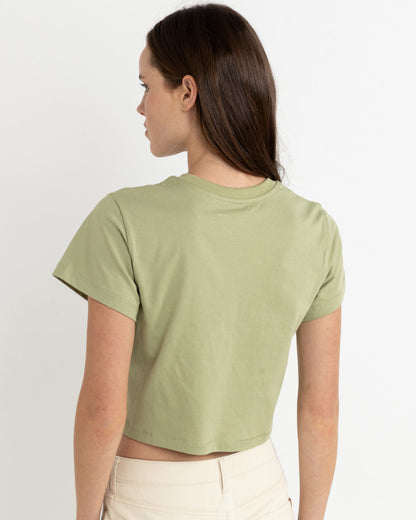RHYTHM SUN CROP CREW TEE SAGE