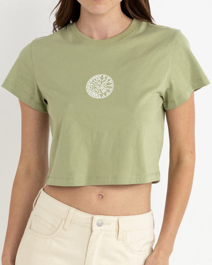 RHYTHM SUN CROP CREW TEE SAGE