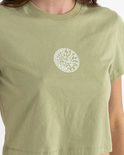 RHYTHM SUN CROP CREW TEE SAGE