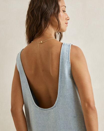 RILEY DENIM MINI DRESS light wash