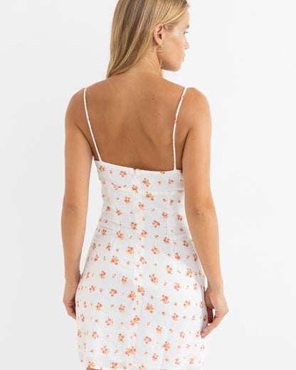 ROSIE FLORAL MINI DRESS white