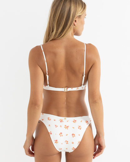 ROSIE FLORAL PANELLED UNDERWIRE TOP white