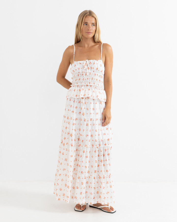 ROSIE FLORAL TIE FRONT TOP white