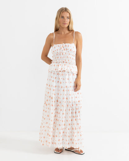 ROSIE FLORAL TIE FRONT TOP white