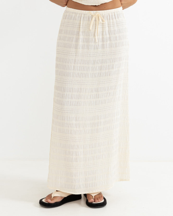 SANDY COVE MIDI SKIRT natural