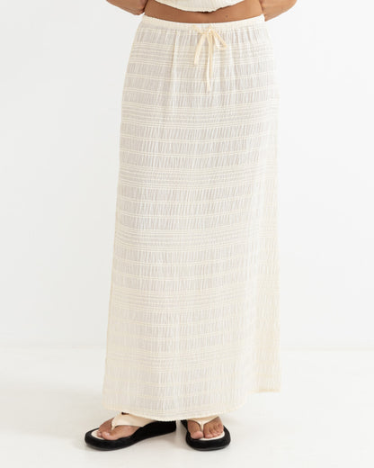 SANDY COVE MIDI SKIRT natural