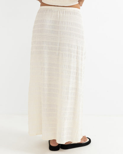 SANDY COVE MIDI SKIRT natural