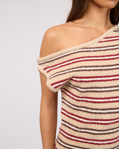 SCOUT KNIT MINI DRESS beige