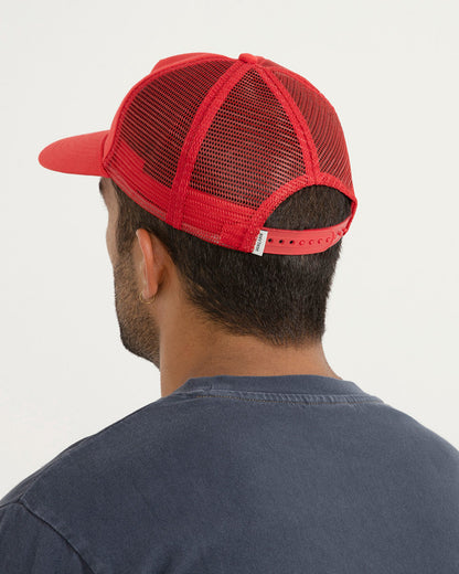 SCRIPT TRUCKER CAP red