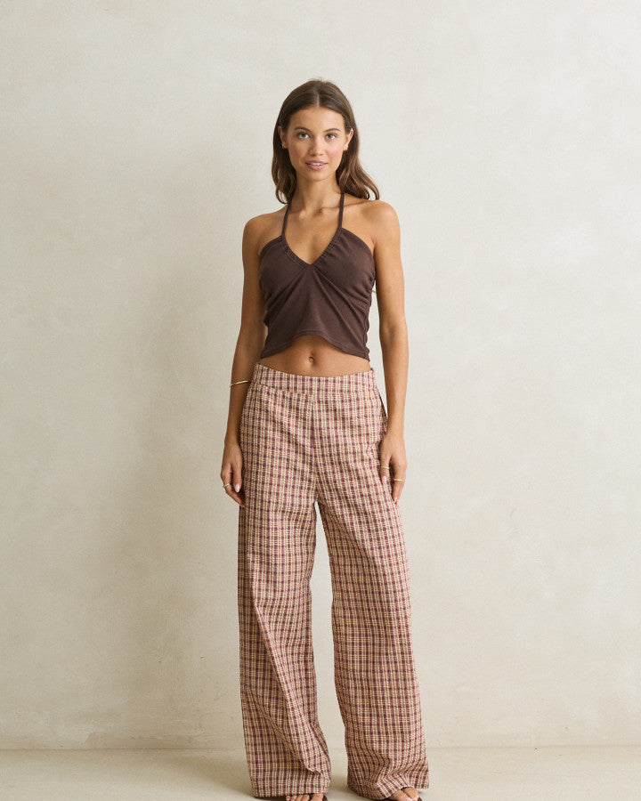 SIENNA HALTER TOP chocolate