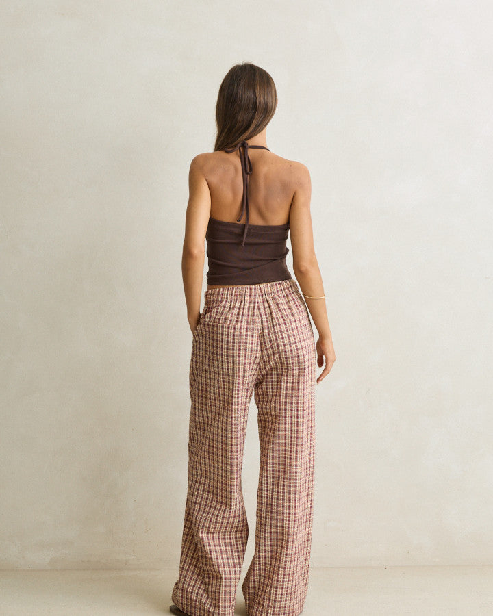 SIENNA HALTER TOP chocolate