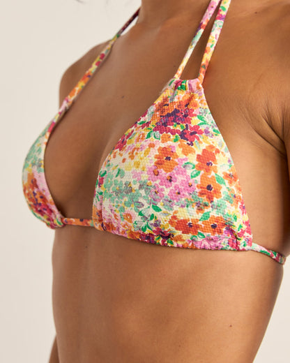 SIERRA FLORAL DOUBLE STRAP TRI TOP