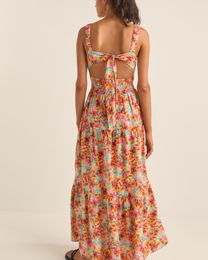 SIERRA FLORAL TIERED MAXI DRESS