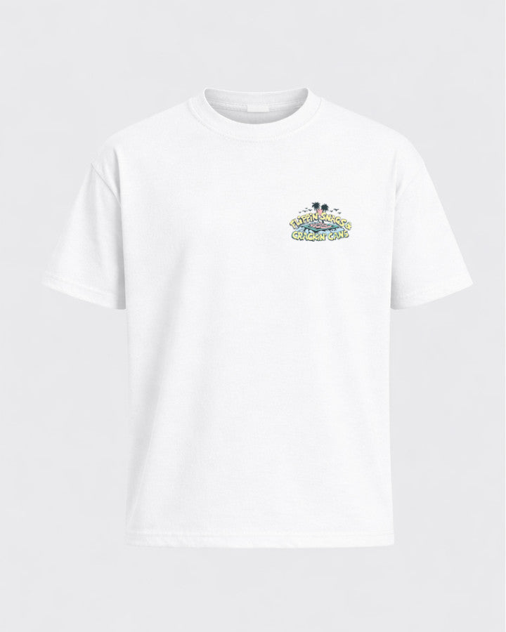 SNAGS AND CANS TEE wht
