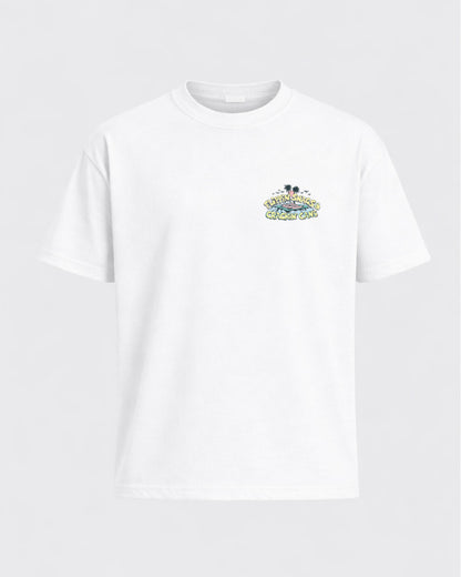 SNAGS AND CANS TEE wht