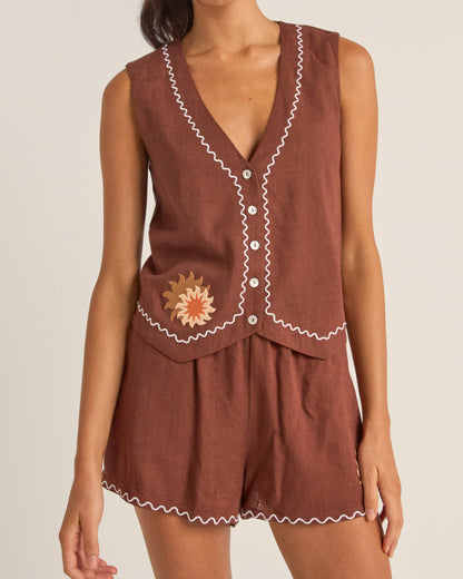 SOLIS EMBROIDERED VEST