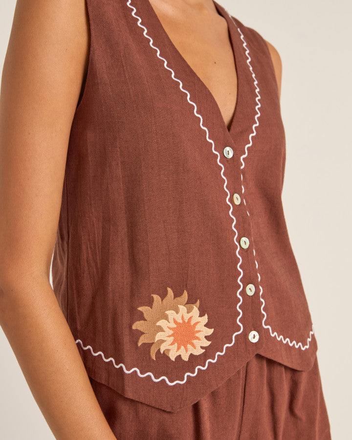 SOLIS EMBROIDERED VEST