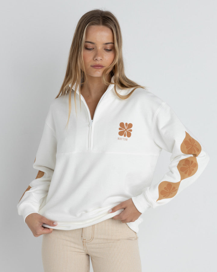 SOLITUDE 1/4 ZIP FLEECE WHITE