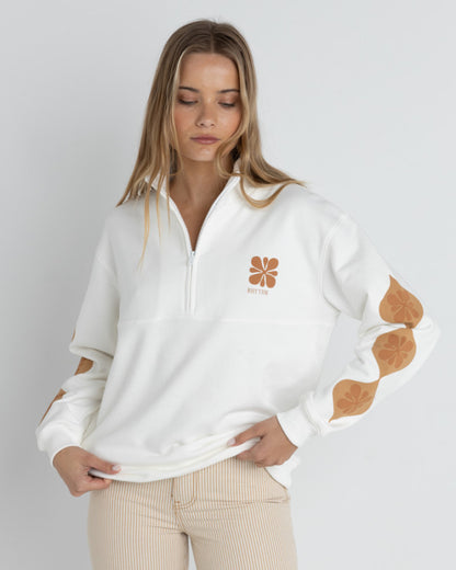 SOLITUDE 1/4 ZIP FLEECE WHITE