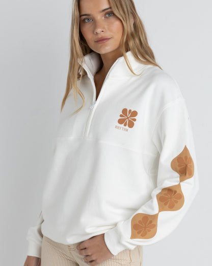 SOLITUDE 1/4 ZIP FLEECE WHITE