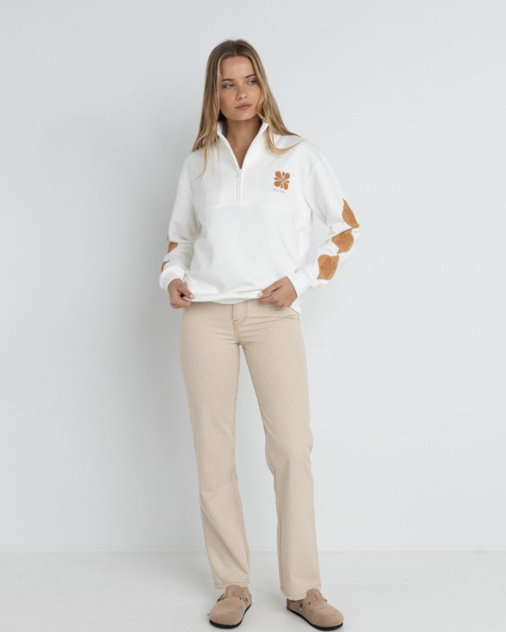 SOLITUDE 1/4 ZIP FLEECE WHITE