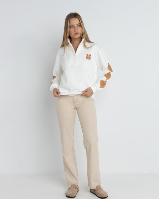 SOLITUDE 1/4 ZIP FLEECE WHITE