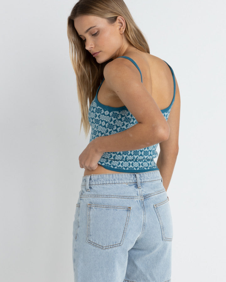 SOLITUDE KNIT TOP PACIFIC