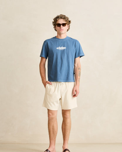 SOUNDS CONTRAST BAND SS T-SHIRT blue