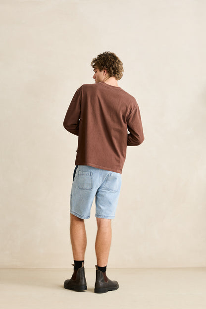SOUNDS CONTRAST LS T-SHIRT choco