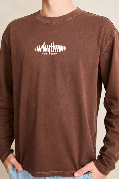 SOUNDS CONTRAST LS T-SHIRT choco