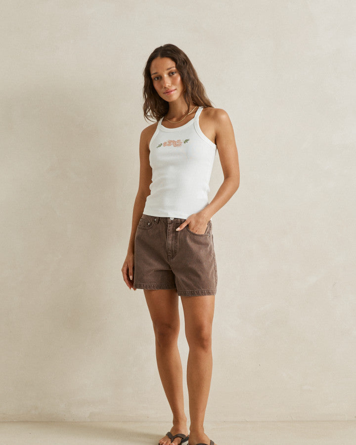 STAPLE DENIM SHORT chocolate