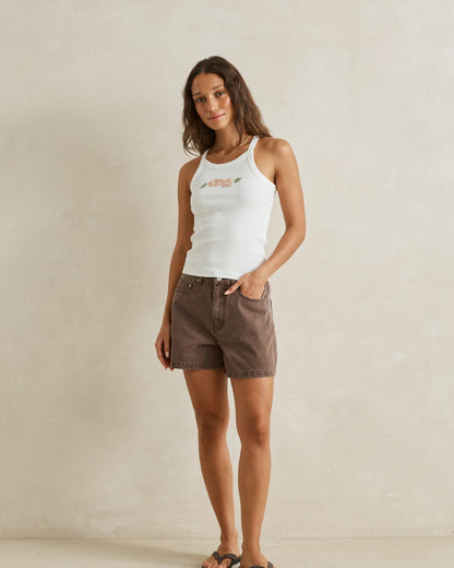 STAPLE DENIM SHORT chocolate