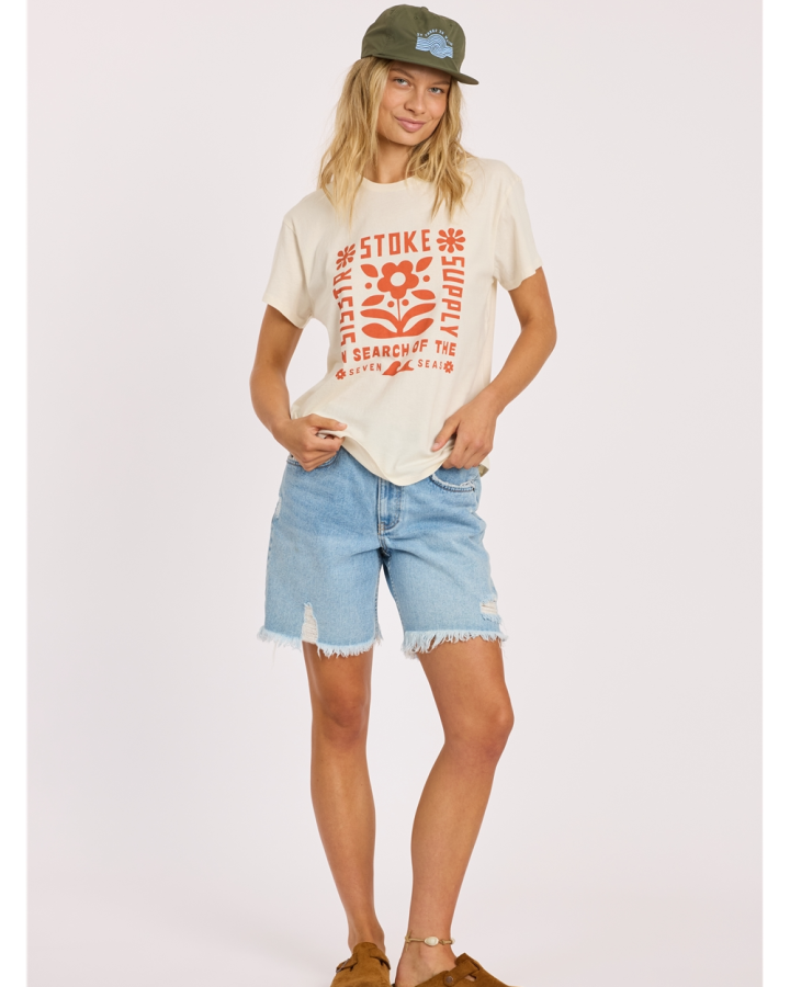 Stoke Supply Boyfriend SS Knit Tee-BON