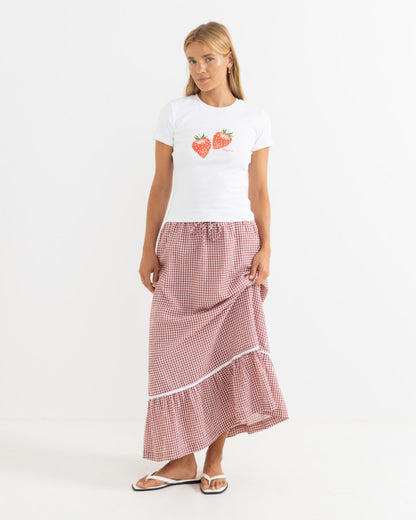 STRAWBERRY EVERYDAY TEE white