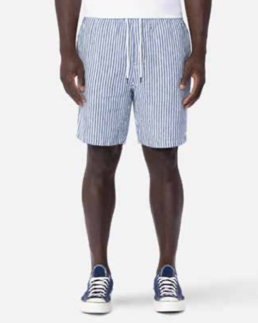 STRIPE LINEN SHORT navy